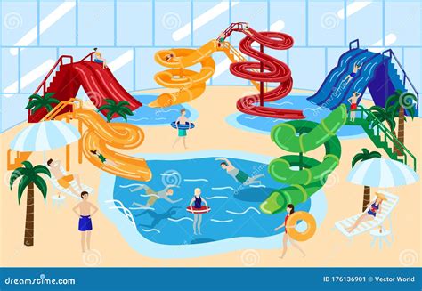 Water Park Cartoon Pictures - Water Slide Vector River Graphics Vecteezy Rf | Bodenuwasusa