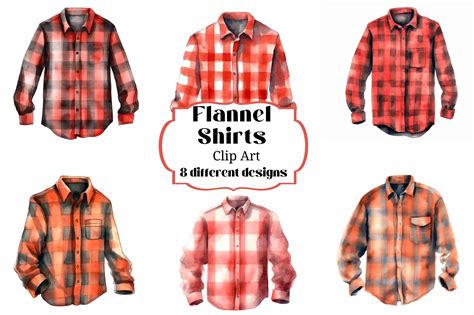 Winter Flannel Plaid Shirts Clip Art Graphic by Laura Beth Love · Creative Fabrica