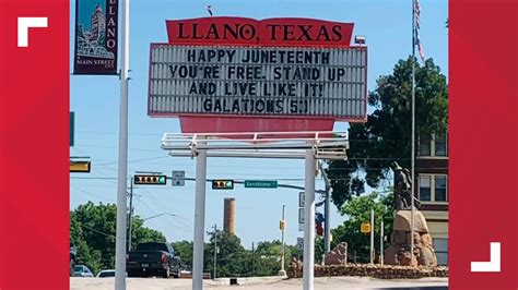 Llano Chamber of Commerce apologizes for Juneteenth marquee referencing ...