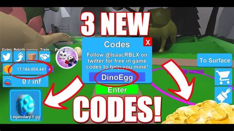 3 New Codes Mining Simulator - Legendary Egg! (Roblox) - YouTube