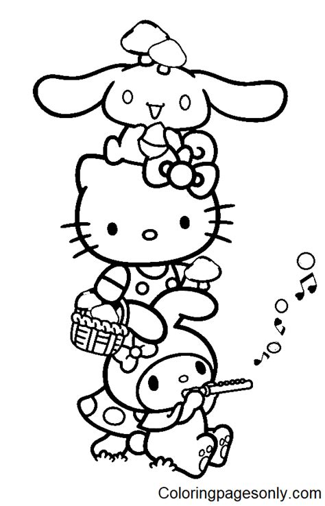 Cinnamoroll Characters Coloring Pages