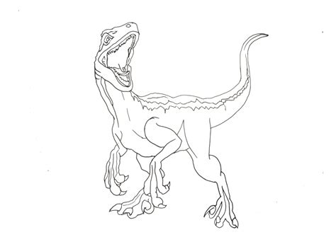 29 best ideas for coloring | Jurassic World Velociraptor Blue Coloring Pages