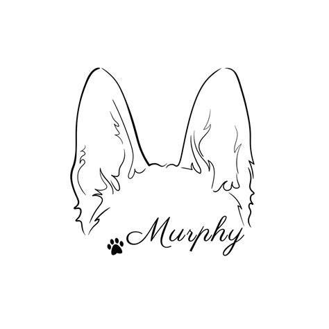 Cat Ears Outline Svg Tattoo Svg Cat Ear Outline Dog Tattoo - Etsy Ireland