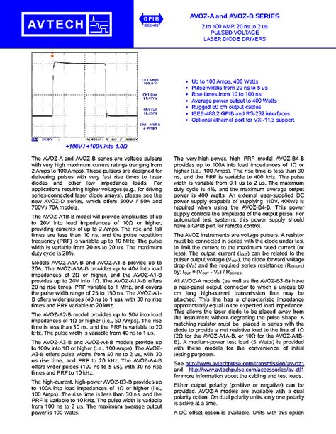 PULSED Laser Diode Drivers (PICOSECOND to CW)