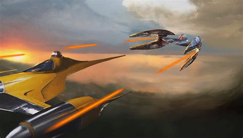 Sea Harrier FA2 Strike Fighter (RL) vs Vulture-class Droid Starfighter (Star Wars: Disney ...