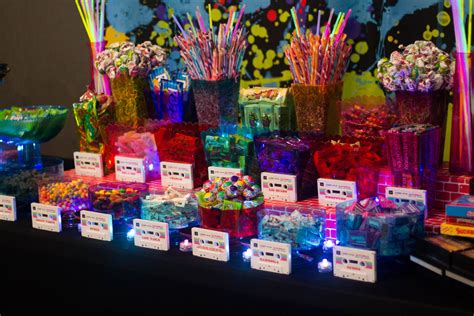 80s Themed Candy Buffet. Photos courtesy of B. Marie Photography ...