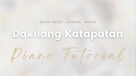 Dakilang Katapatan - Key of G - Piano Tutorial - Music Sheet - Chords ...