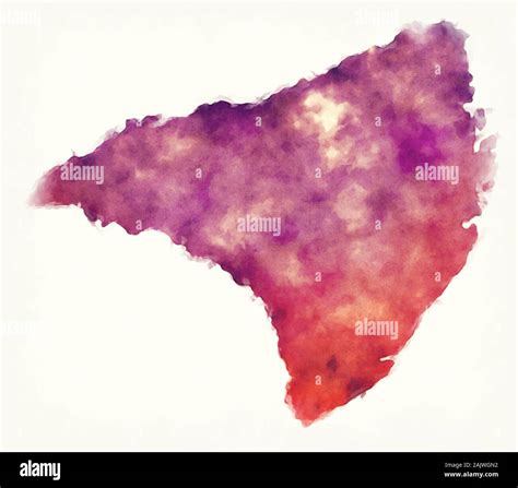 Nampula province watercolor map of Mozambique Stock Photo - Alamy