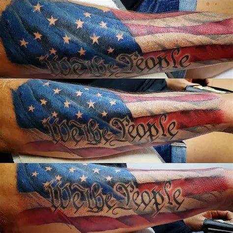 Ir American Flag Tattoos