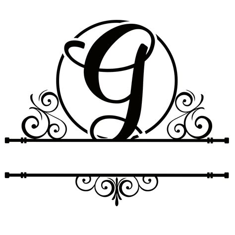 Letter G Split Monogram Digital File - Etsy