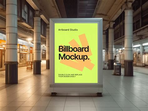 Artboard Studio Templates — Billboard Mockup In Station