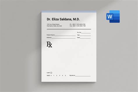 Prescription Pad Template Microsoft Word - Free Word Template