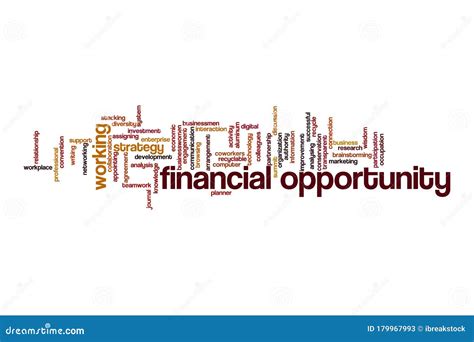 Financial Opportunity Word Cloud Concept Stock Illustration - Illustration of brainstorming ...