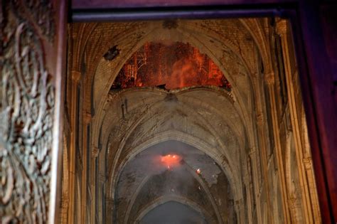 Notre Dame Cathedral fire: Cross and altar still standing after massive ...