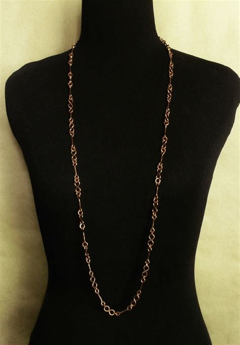 Copper Anniversary, 7th Anniversary Gift, Long Copper Chain Necklace ...