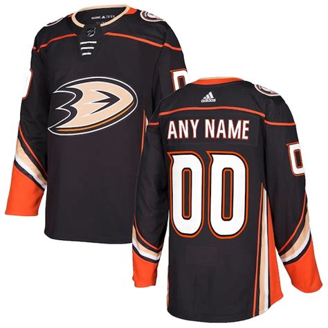 Anaheim Ducks adidas Authentic Custom Jersey – Black