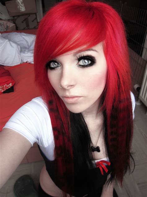 german, scene queen, emo girl, ira vampira, pink, red, hair, coontails, sitemodel - Emo Photo ...