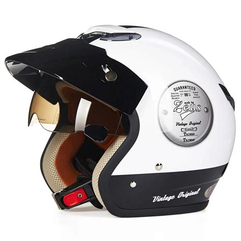 Cruiser Motorcycle Helmet Chopper 3/4 Open Face Vintage Helmet 381Z Moto Casque Casco ...