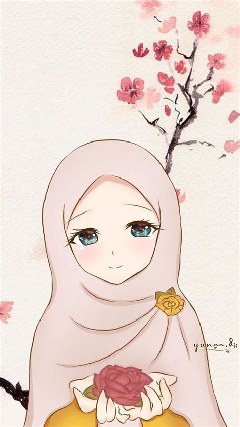 Muslim Girl Cartoon, cute anime hijab girl HD phone wallpaper | Pxfuel