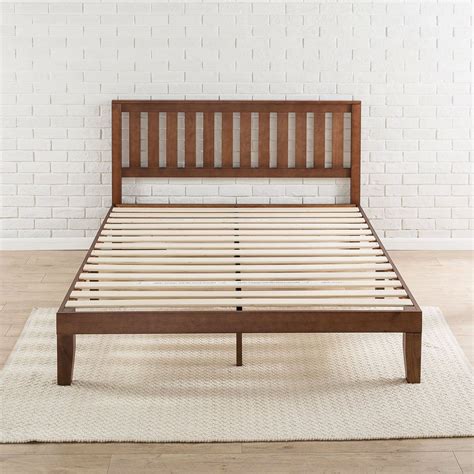 Queen size Mission Style Solid Wood Platform Bed Frame with Headboard ...