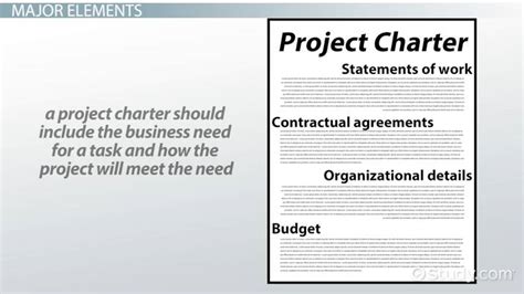 Project Charter Definition, Elements & Examples - Lesson | Study.com