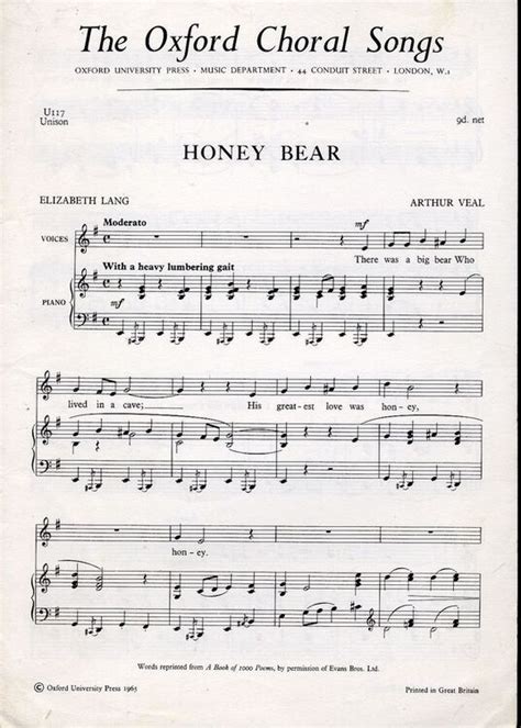 Honey Bear - Song only £8.00