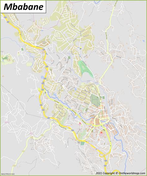 Mbabane Map | Eswatini | Detailed Maps of Mbabane