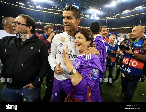 Real Madrid's Cristiano Ronaldo celebrates with his mother, Maria ...