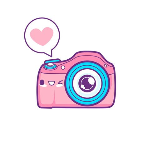 Camera Sticker Vector Art PNG, Cute Camera Sticker Emoticon, Camera Icons, Cute Icons, Sticker ...