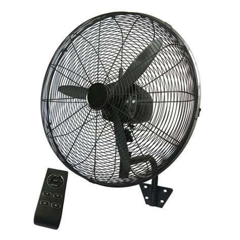 Dimplex 50cm High Velocity Wall Mounted Fan Oscillating w/ Remote Control Black - 9420033215652