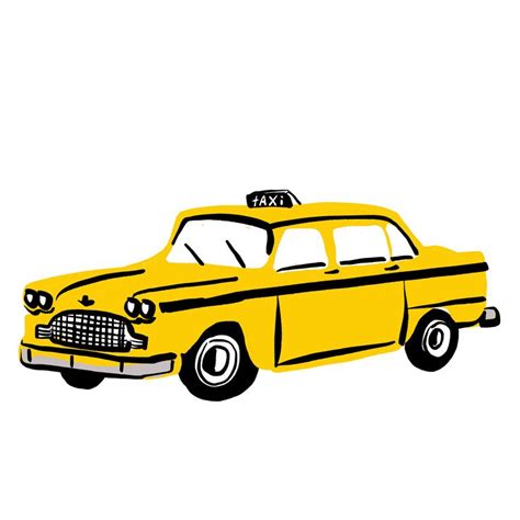 Classic Taxi | Paris illustration, Taxi drawing, Retro illustration