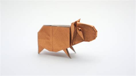 ORIGAMI CAPYBARA / GUINEA PIG (Jo Nakashima) - YouTube