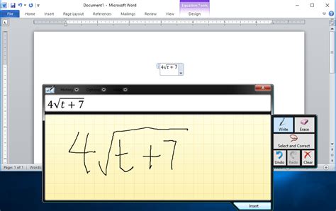 Math input panel and excel - universemzaer