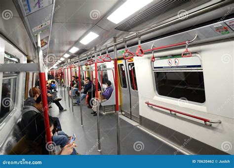 Interior of MTR Train in Hong Kong Editorial Photography - Image of ...