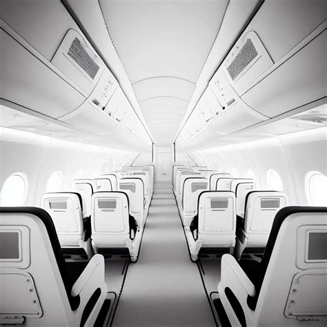 Business Interior Jet Airplane in White Color. Stock Illustration ...