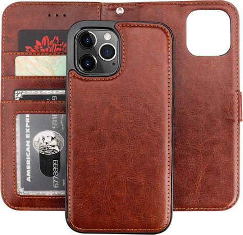 Amazon.com: SUANPOT for iPhone 12 Pro Max 6.7" Leather Wallet case with ...