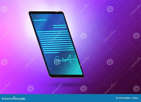 Electronic Signature Concept in the Business Stock Illustration ...