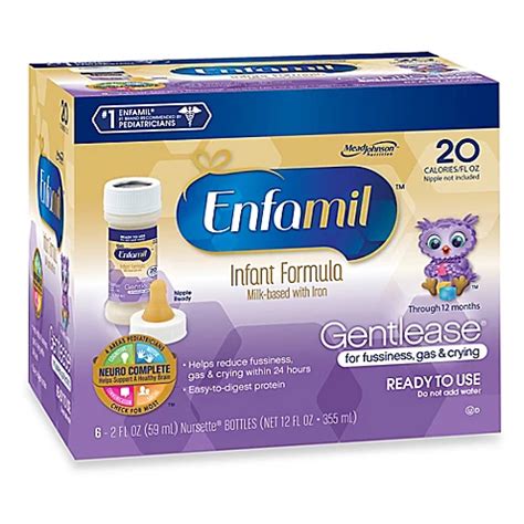 Enfamil™ Gentlease® 6-Pack Ready-to-Feed Infant Formula Nursettes - buybuy BABY