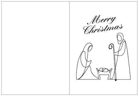 Free Printable Nativity Scene Christmas Cards - Printable Form ...