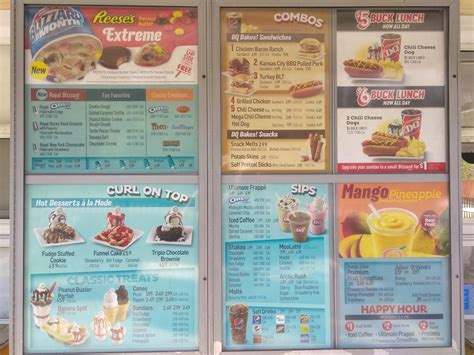 Menu at Dairy Queen (Treat) fast food, Indianapolis, W Dr Martin Luther King Jr St