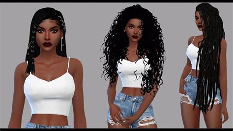 Cabelos cacheados e tranças /Curly Hair and Braids The Sims 4 # ...