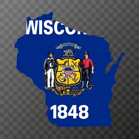 Wisconsin state flag. Vector illustration. 13430934 Vector Art at Vecteezy