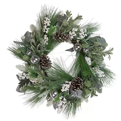 Mixed Foliage and White Berry Wreath | Kirklands Home