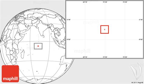 Blank Location Map of British Indian Ocean Territory