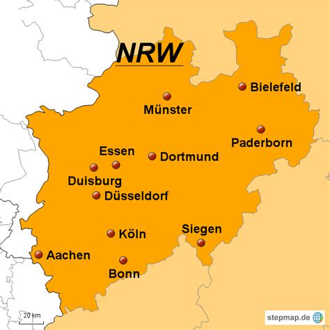 StepMap - NRW-Städte - Landkarte für Deutschland