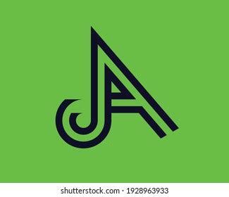 This Typography Ja Logo Which Created Stock Vector (Royalty Free ...