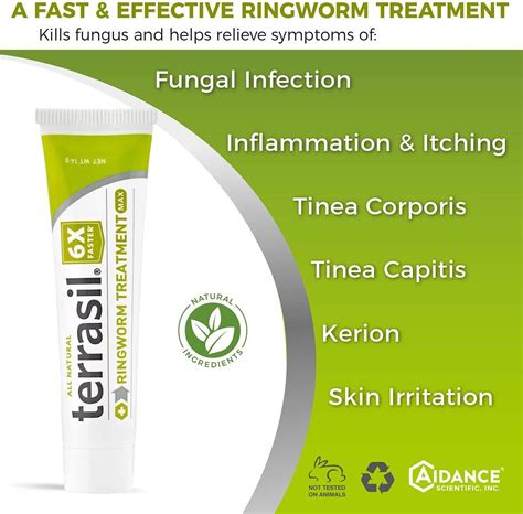 Terrasil Ringworm Treatment MAX - Fast Acting Natural Anti-Fungal Ointment for Ringworm Skin ...