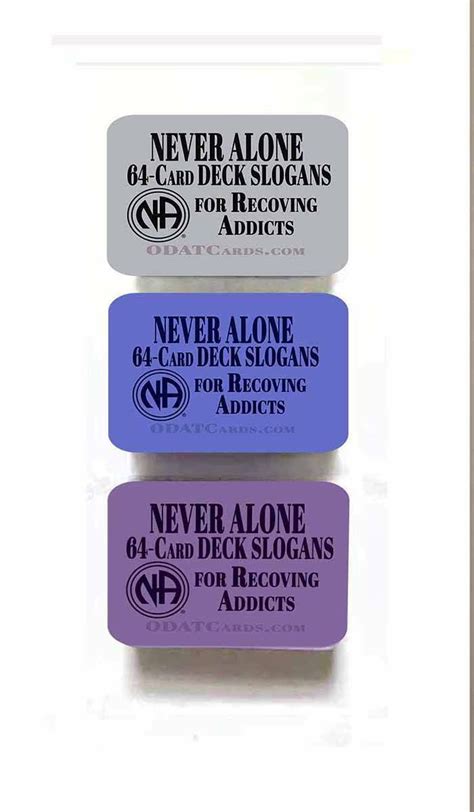 NEVER ALONE NA for People in Narcotics Anonymous 64-card - Etsy