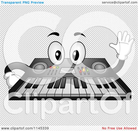 Cartoon of a Waving Music Keyboard Mascot - Royalty Free Vector Clipart by BNP Design Studio ...