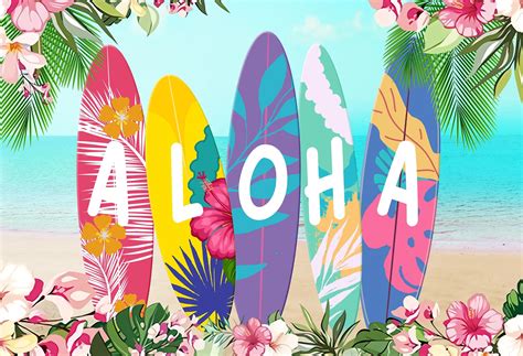 Aloha Luau Backdrop for Event Party Summer Tropical Hawaiian | Etsy